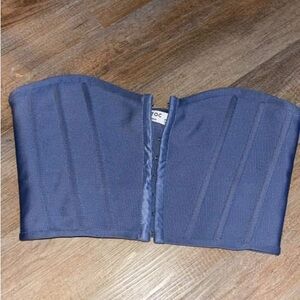 Blue Strapless Corset Top